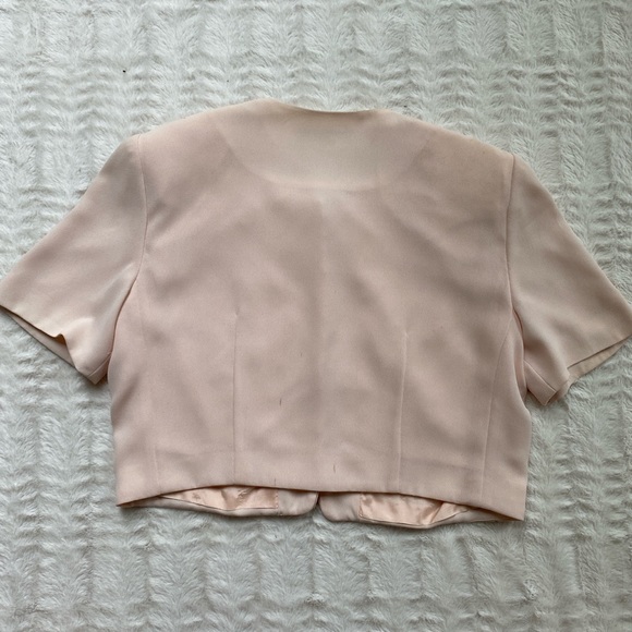 Vintage Maggie London floral embroidered pink jacket size 8 - Picture 5 of 7